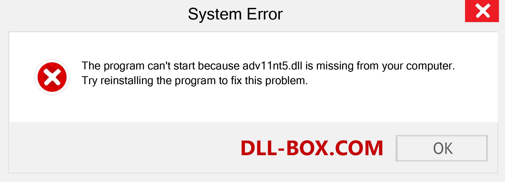  adv11nt5.dll file is missing?. Download for Windows 7, 8, 10 - Fix  adv11nt5 dll Missing Error on Windows, photos, images