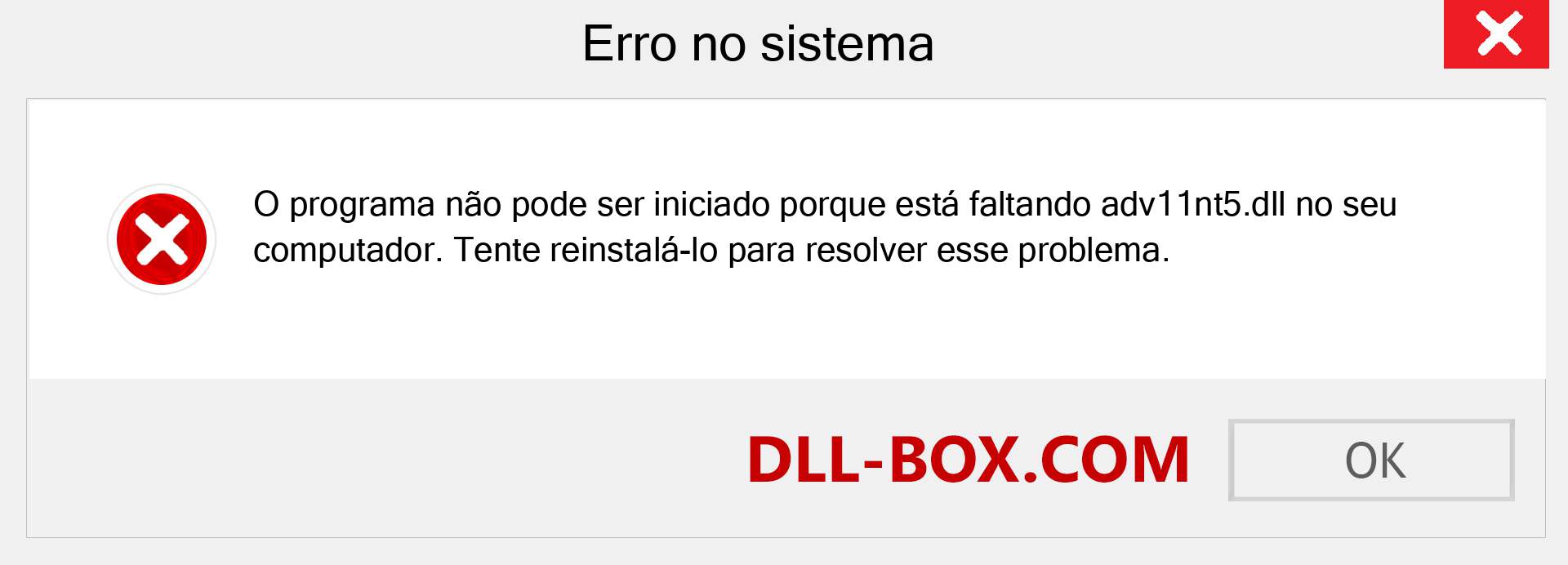 Arquivo adv11nt5.dll ausente ?. Download para Windows 7, 8, 10 - Correção de erro ausente adv11nt5 dll no Windows, fotos, imagens